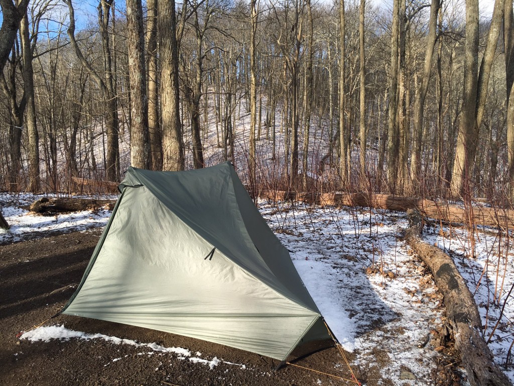 Tent with hail